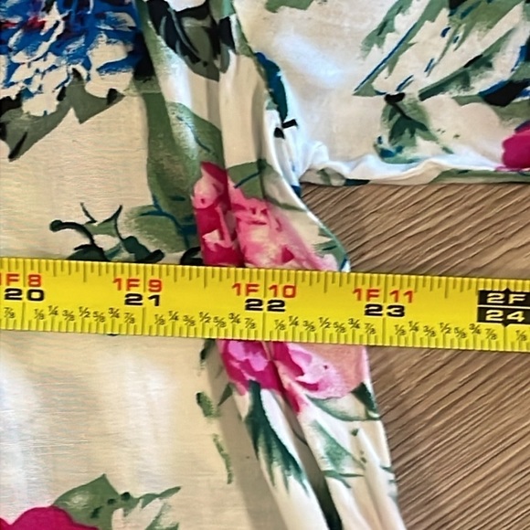 Umgee Women's Dress Small White Bohemian Oversized Floral Cottagecore Prairie - Picture 12 of 14